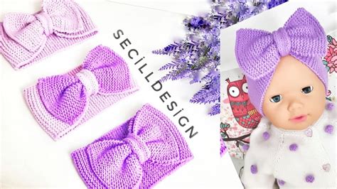 FİYONKLU ÖRGÜ BANDANA YAPIMI knitting crochet handmade örgü baby