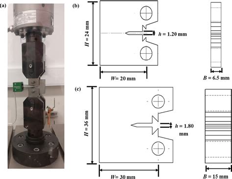 A Fracture Toughness Test Setup Showing The C T Sample With Installed