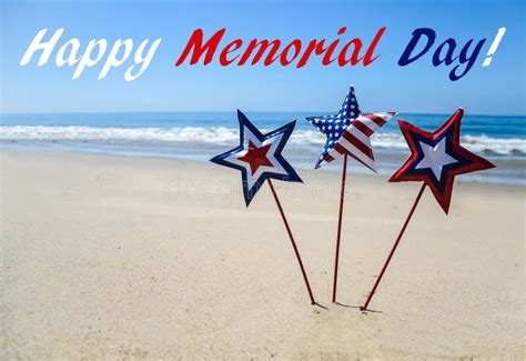 Memorial Day Background On The Beach Stock Photo Image Of White