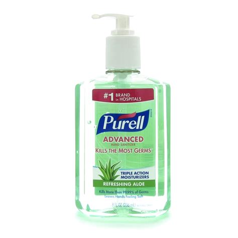 Hand Sanitizer Aloe With Pump 8 Ounce Bottle Purell Each McGuff