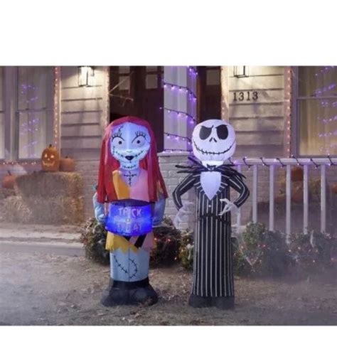 Holiday New Disney 35 Ft Jack Skellington And Sally Airblown