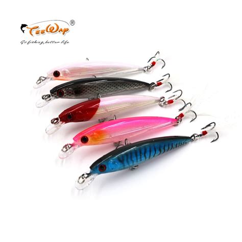 Se Uelo De Pesca De Cm G Cebo Duro Minnow Wobblers Con Anzuelos