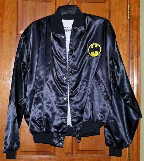 Front View Of The Batman Crew Jacket Bomber Jacket Batman Leather