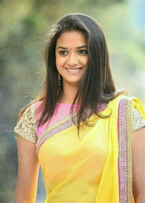 Keerthi Suresh Looking Beautiful In Saree Indian Beauty Saree Most