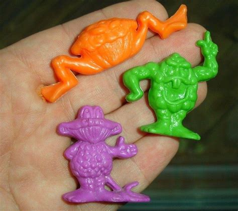 3 Old Plastic 1971 Freakies Cereal Box Figure Grumble Gargle Bossmoss