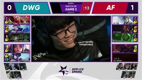 AF Vs DWG Highlights Game 2 LCK Spring 2019 W6D3 Afreeca Freecs Vs