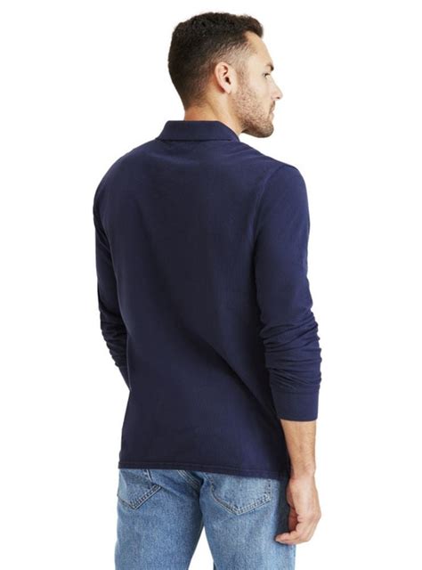 Ripley POLO MANGA LARGA ALGODÓN HOMBRE DOCKERS AZUL T3