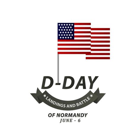 D-day Celebration Landing and Battle of Normandy Vector Template Design ...