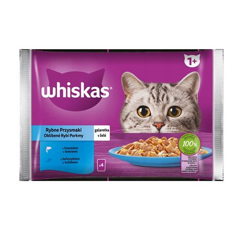 Whiskas Mokra Karma Dla Kota Z Rybne Smaki W Galaretce Saszetki X G