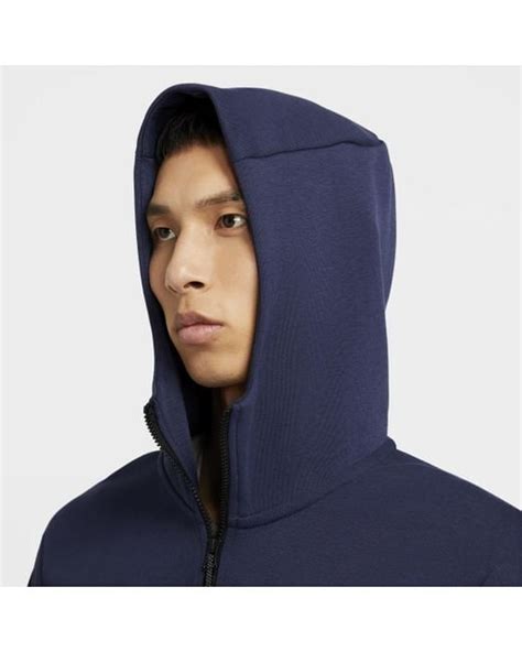 Nike Sportswear Tech Fleece Full Zip Hoodie In Blue For Men Lyst Uk