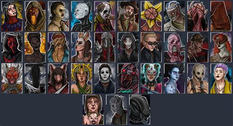 DBD killer portraits by KasiPX on DeviantArt