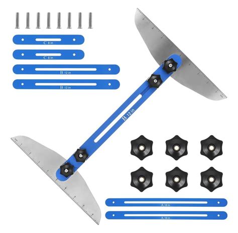 11-60 Inch Metal Measuring Stair Tool Stair Tread Template Tool