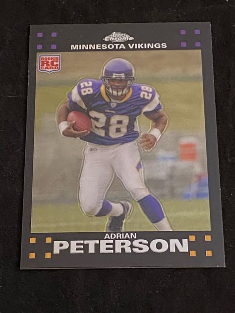 Lot Mint Topps Chrome Adrian Peterson Rookie Tc Football Card