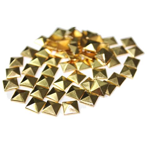 Jfbl 100pc Hotfix Iron On 8mm Flat Back Antique Bronze Pyramid Studs