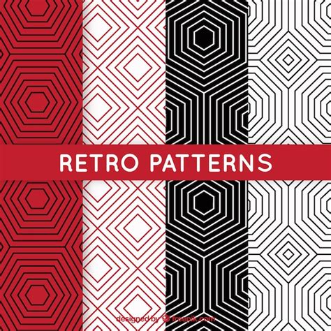 vector retro geometric patterns