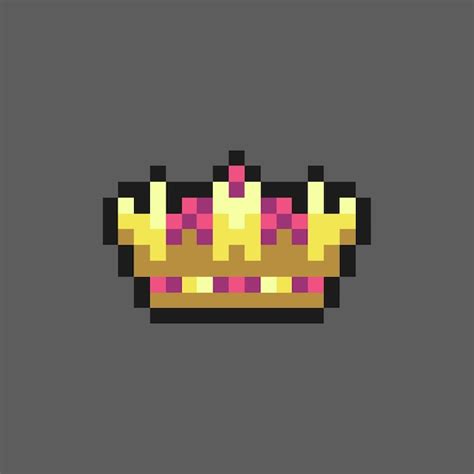 Premium Vector Pixel Art Crown For Game Asset