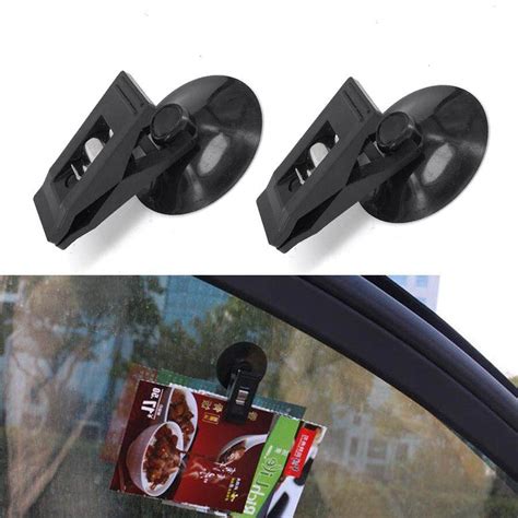 1 Pair Multi Function Car Convenient Glasses Clip Car Suction Cup Clip