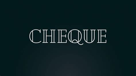 DOWNLOAD: Cheque Font - by Fontfabric™