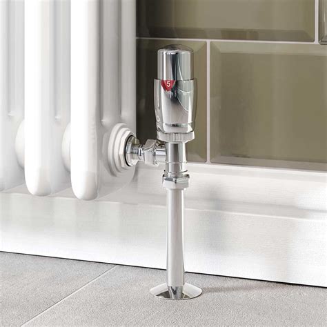 Trade Direct Thermostatic Valves Modern Chrome Angled Mm