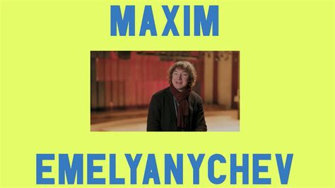 In Gesprek Met Maxim Emelyanychev Youtube