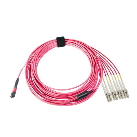 MPO To 4X LC Dulplex Om4 B 8 Fibers Multi Mode Breakout Cable MPO MTP