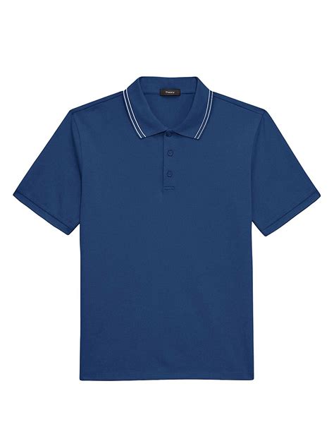 Popular Blue Mens Polos From Theory Editorialist