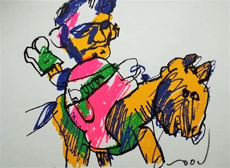 Herman Brood Opruiming Zeefdruk Van Herman Brood Man Op Paard