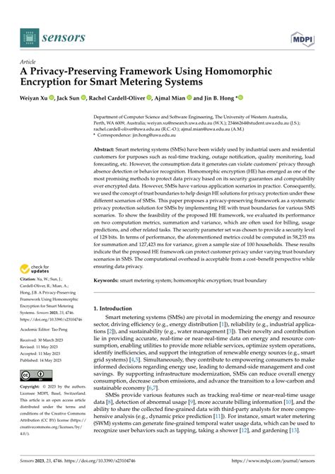 PDF A Privacy Preserving Framework Using Homomorphic Encryption For