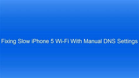 How To Fix Iphone 5 Slow Wifi Youtube