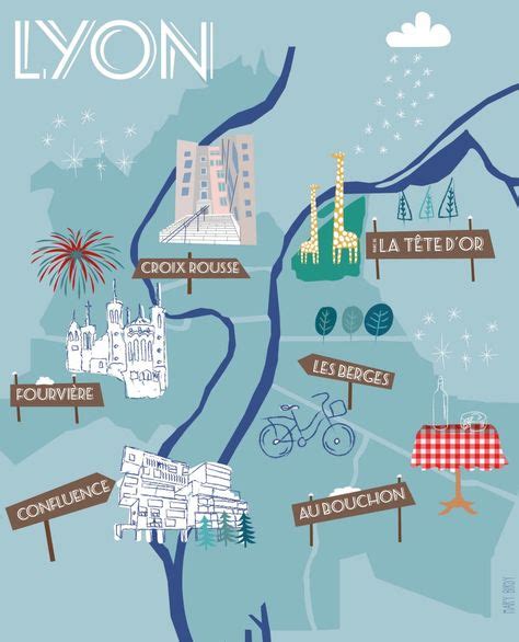 Large Detailed Tourist Map Of Lyon Ontheworldmap Hot Sex Picture