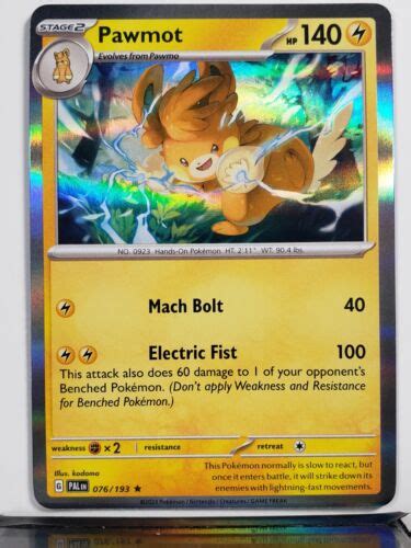 HOLO Pawmot 076 193 NM M Paldea Evolved Scarlet Violet Pokemon Card