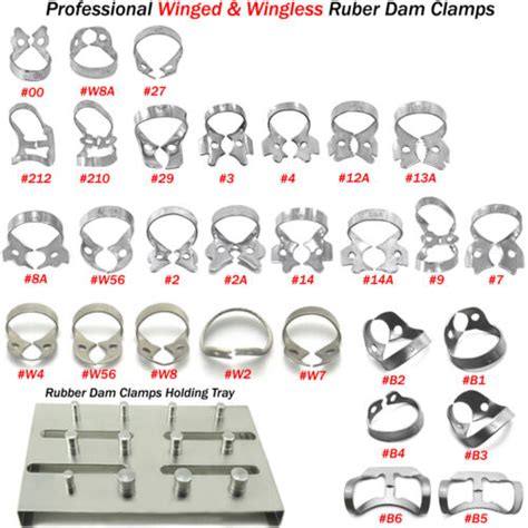 Endodontic Rubber Dam Clamps Premolar Retainer Retractor Winged