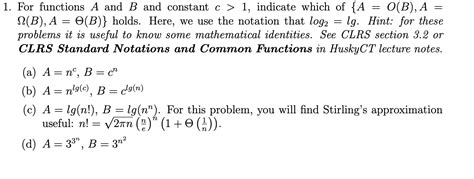 Solved For Functions A And B ﻿and Constant C 1 ﻿indicate