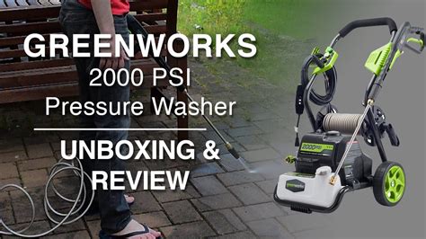 Greenworks 2000 PSI Electric Pressure Washer Review & DEMO pt 1 - YouTube