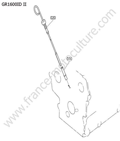 Vue éclatée Et Pièces Détachées Jauge A Huile Pour Gr1600id Ii Kubota