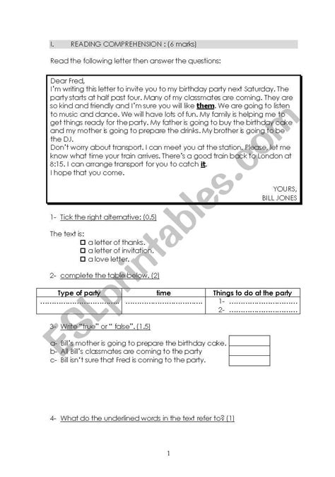 End Of Term Test N2 7th Form ESL Worksheet By Sa3ida