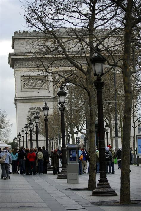 Champs Elysees and Arc De Triomphe, Paris Stock Image - Image of ...