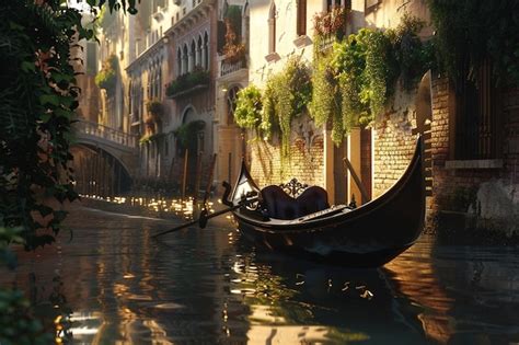 Premium Photo A Romantic Gondola Ride Through Venice Canals