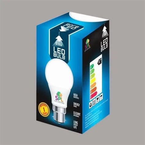 Rectangular Custom Printed Led Bulb Packaging Box Size Lxwxh Inches