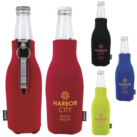 Koozie Zip Up Bottle Cooler With Opener Inkmule