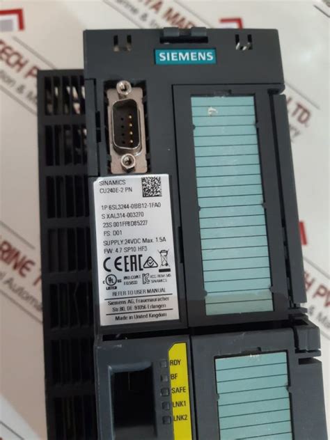 Siemens Sinamics Cu E Pn Control Unit Sl Pe Ul Sl