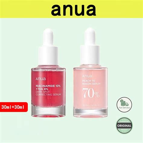 Anua Set Niacinamide 10 TXA 4 Dark Spot Correcting Serum 30ml Peach