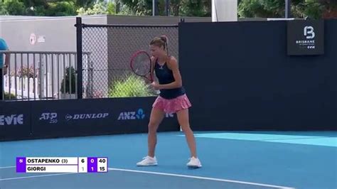 Jelena Ostapenko Vs Camila Giorgi Highlights WTA Brisbane