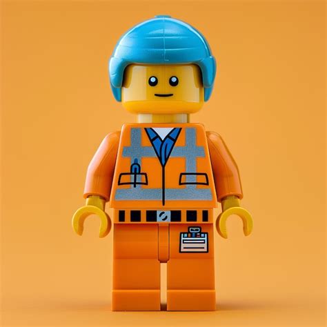 Premium Photo A Lego Man Wearing A Blue Helmet And A Blue Jacket