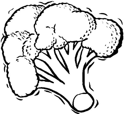 broccoli black and white clipart - Clipground