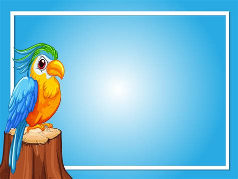 Border Template With Parrot Bird 433458 Vector Art At Vecteezy