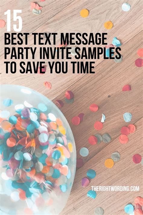 15 Best Text Message Party Invitations Samples