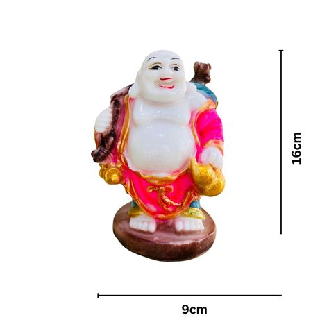 Mahakal Handicraft Resin Laughing Buddha Statue Feng Shui Showpiece For