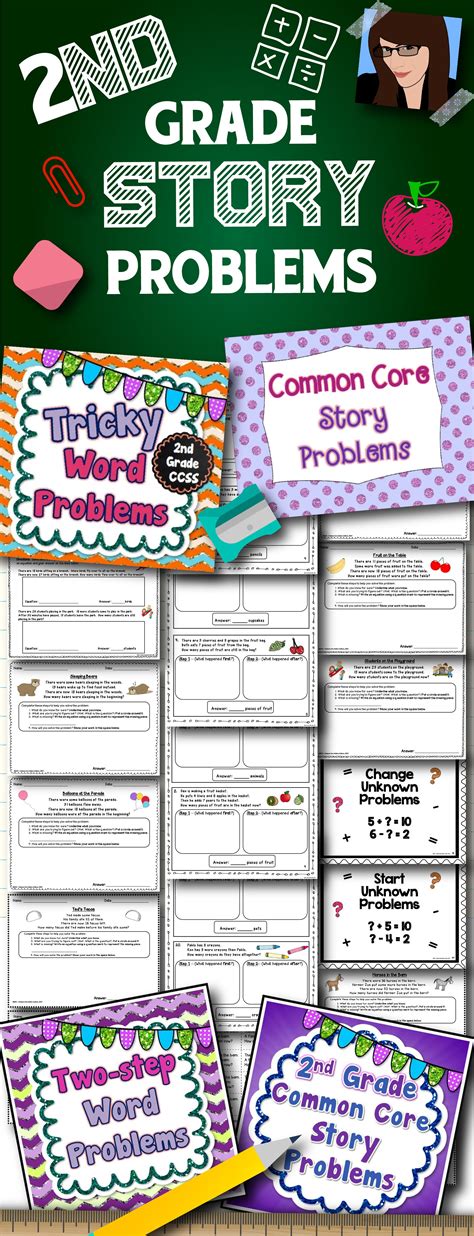 Word Problems 2nd Grade Second Grade Math Homeschool Math Elementary Math