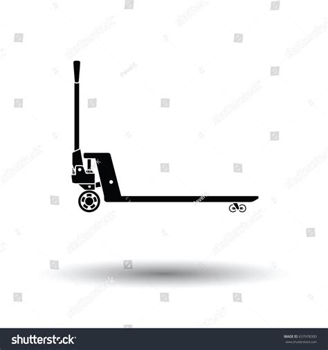 Hydraulic Trolley Jack Icon White Background Stock Vector Royalty Free